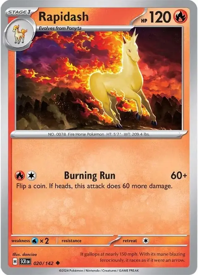 Rapidash - Pokemon Stellar Crown #20