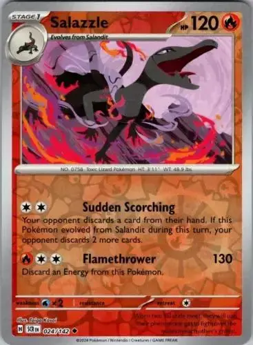 Salazzle [Reverse Holo] - Pokemon Stellar Crown #24