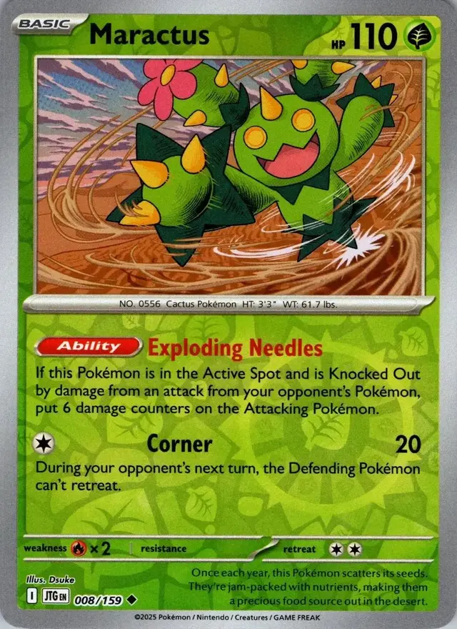 Maractus [Reverse Holo] - Pokemon Journey Together #8
