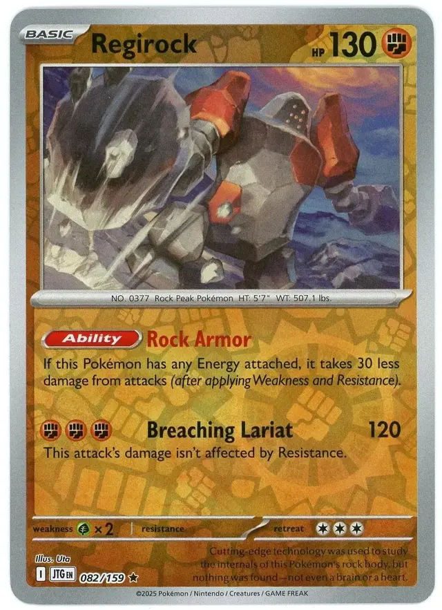 Regirock [Reverse Holo] - Pokemon Journey Together #82