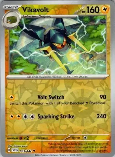 Vikavolt [Reverse Holo] - Pokemon Stellar Crown #53