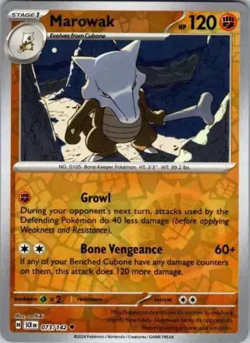 Marowak [Reverse Holo] - Pokemon Stellar Crown #73
