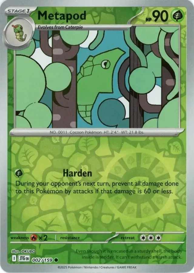 Metapod [Reverse Holo] - Pokemon Journey Together #2