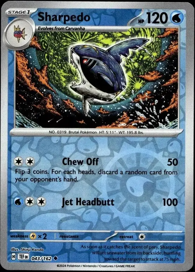 Sharpedo [Reverse Holo] - Pokemon Temporal Forces #43