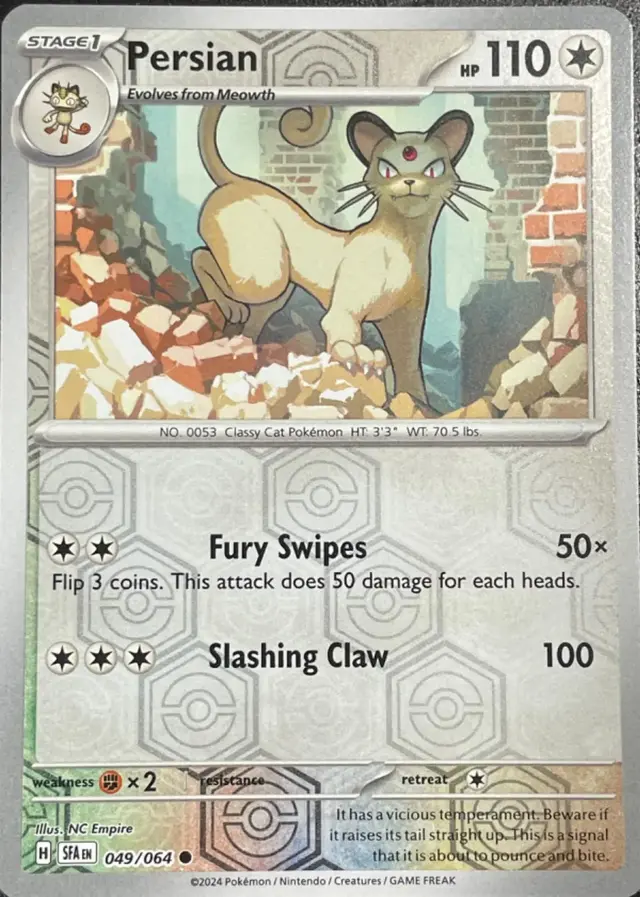 Persian [Reverse Holo] - Pokemon Shrouded Fable #49