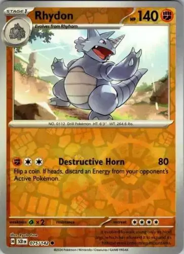 Rhydon [Reverse Holo] - Pokemon Stellar Crown #75