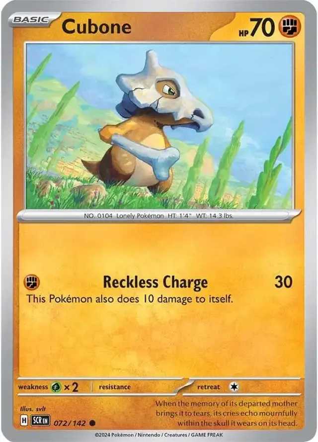 Cubone - Pokemon Stellar Crown #72