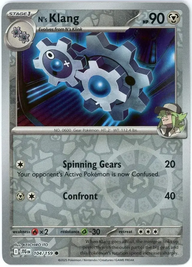 N's Klang [Reverse Holo] - Pokemon Journey Together #104