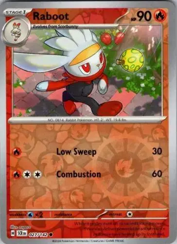 Raboot [Reverse Holo] - Pokemon Stellar Crown #27