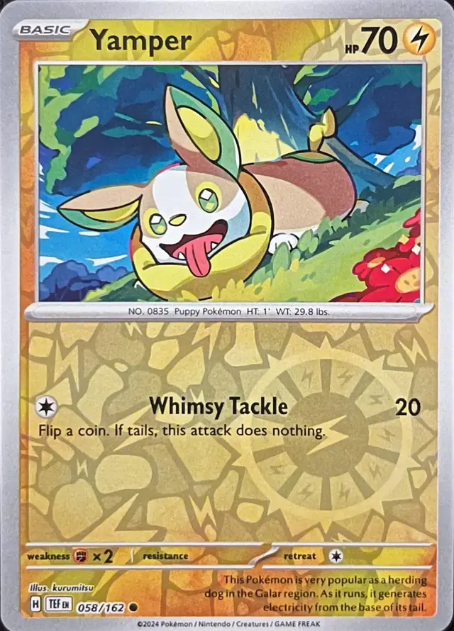 Yamper [Reverse Holo] - Pokemon Temporal Forces #58