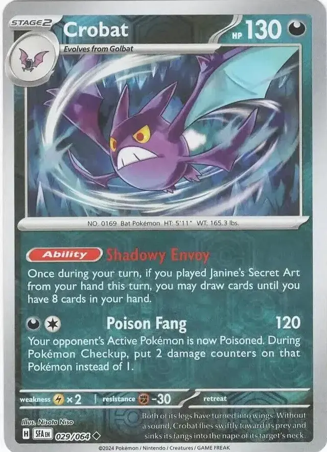 Crobat [Reverse Holo] - Pokemon Shrouded Fable #29