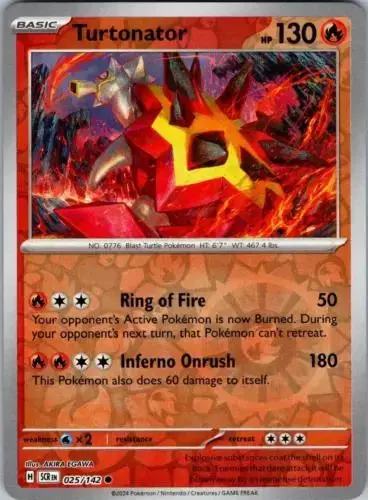Turtonator [Reverse Holo] - Pokemon Stellar Crown #25