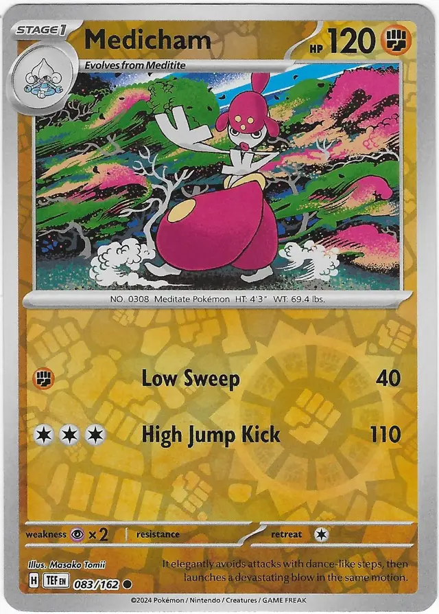 Medicham [Reverse Holo] - Pokemon Temporal Forces #83