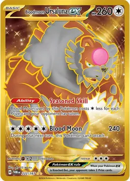 Bloodmoon Ursaluna ex 222 - Pokemon Twilight Masquerade