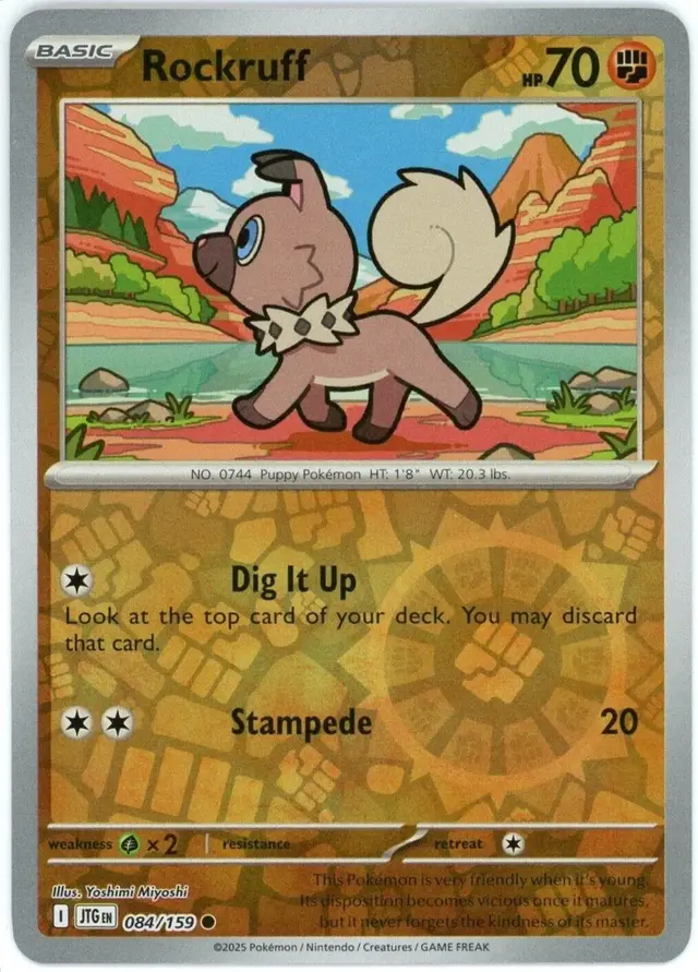 Rockruff [Reverse Holo] - Pokemon Journey Together #84