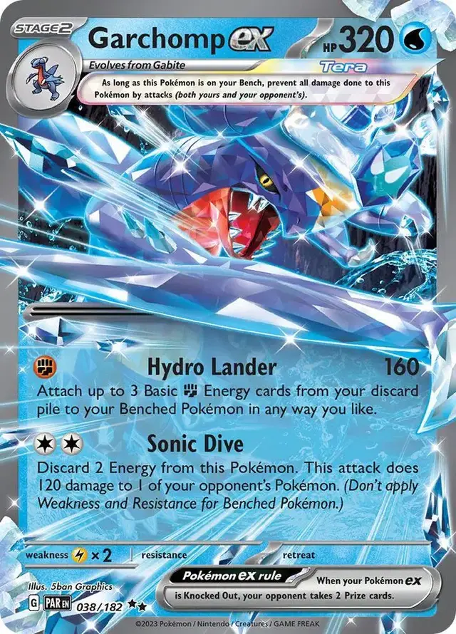 Garchomp ex - Pokemon Paradox Rift #38