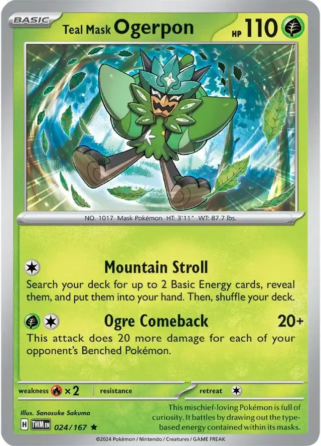 Teal Mask Ogerpon - Pokemon Twilight Masquerade #24