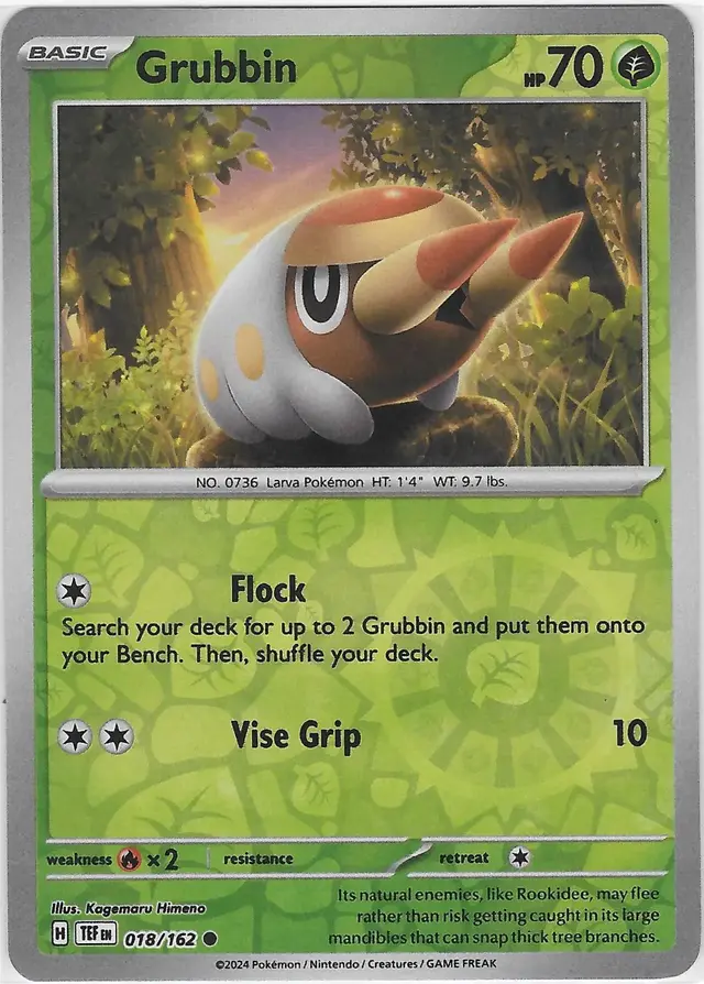 Grubbin [Reverse Holo] - Pokemon Temporal Forces #18