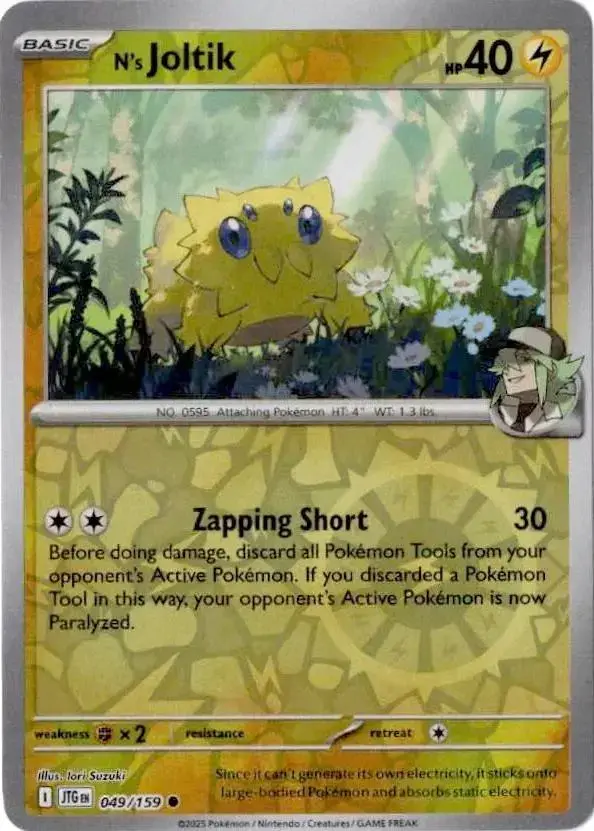 N's Joltik [Reverse Holo] - Pokemon Journey Together #49
