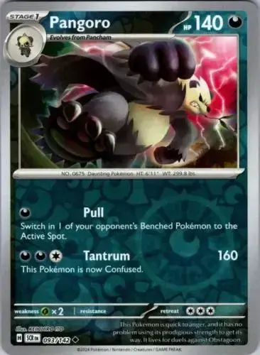 Pangoro [Reverse Holo] - Pokemon Stellar Crown #93