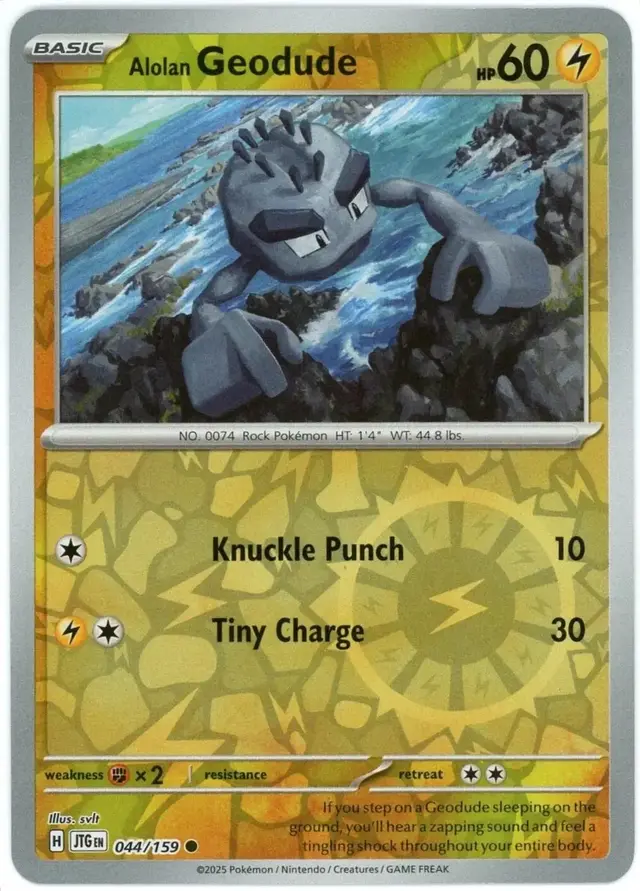Alolan Geodude [Reverse Holo] - Pokemon Journey Together #44