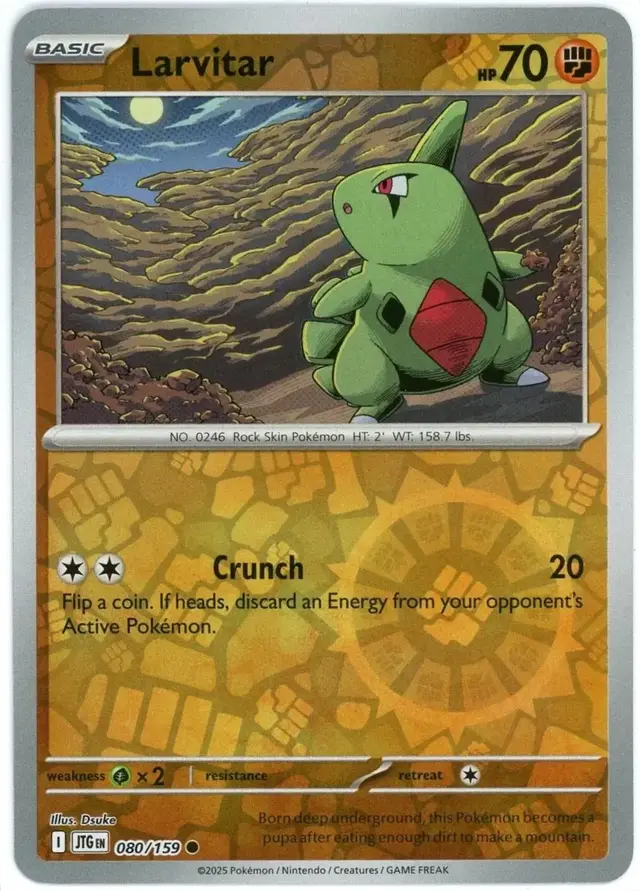 Larvitar [Reverse Holo] - Pokemon Journey Together #80