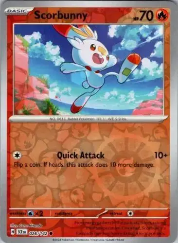 Scorbunny [Reverse Holo] - Pokemon Stellar Crown #26