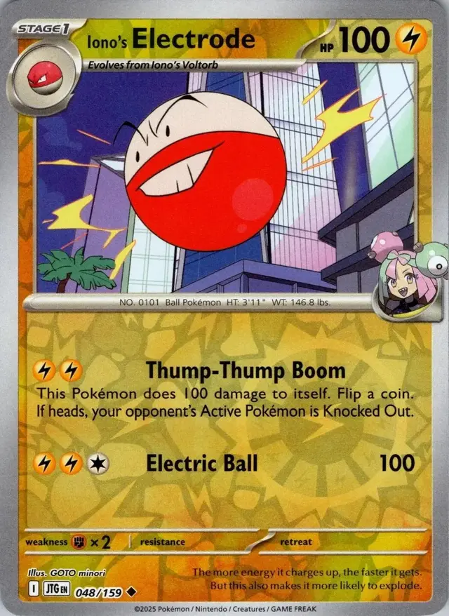 Iono's Electrode [Reverse Holo] - Pokemon Journey Together #48