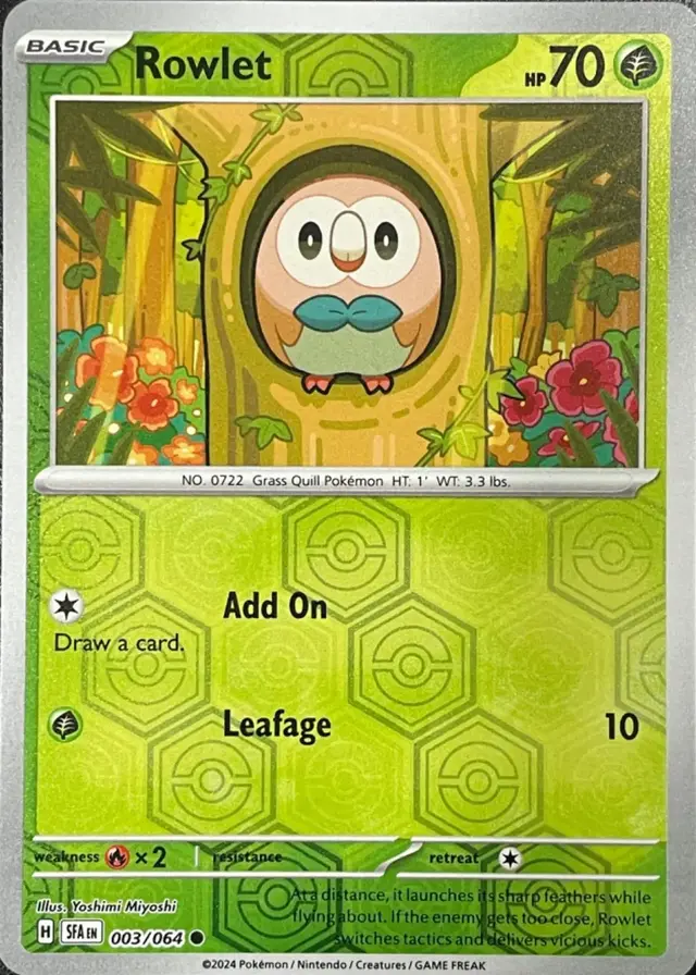 Rowlet [Reverse Holo] - Pokemon Shrouded Fable #3