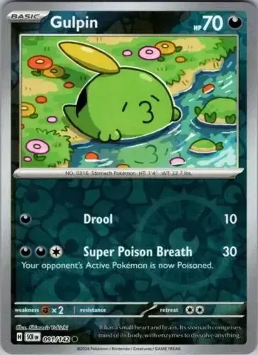 Gulpin [Reverse Holo] - Pokemon Stellar Crown #91