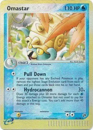 Omastar [Reverse Holo] - Pokemon Sandstorm #19