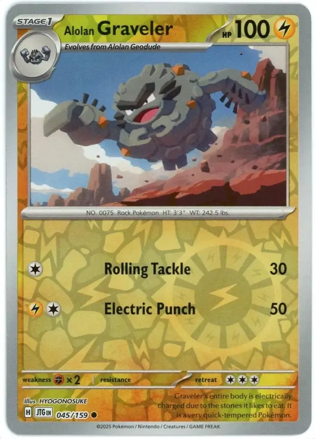 Alolan Graveler [Reverse Holo] - Pokemon Journey Together #45