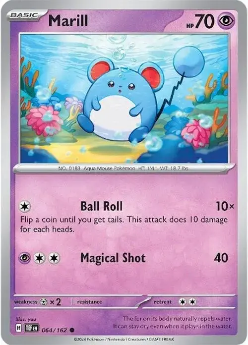 Marill - Pokemon Temporal Forces #64
