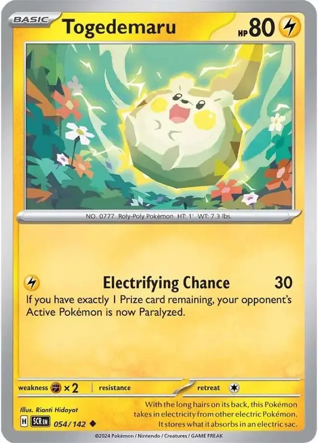 Togedemaru - Pokemon Stellar Crown #54