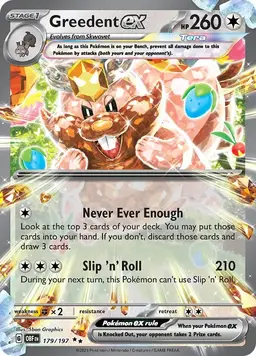 Greedent ex 179 - Pokemon Obsidian Flames