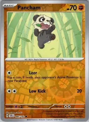 Pancham [Reverse Holo] - Pokemon Stellar Crown #85
