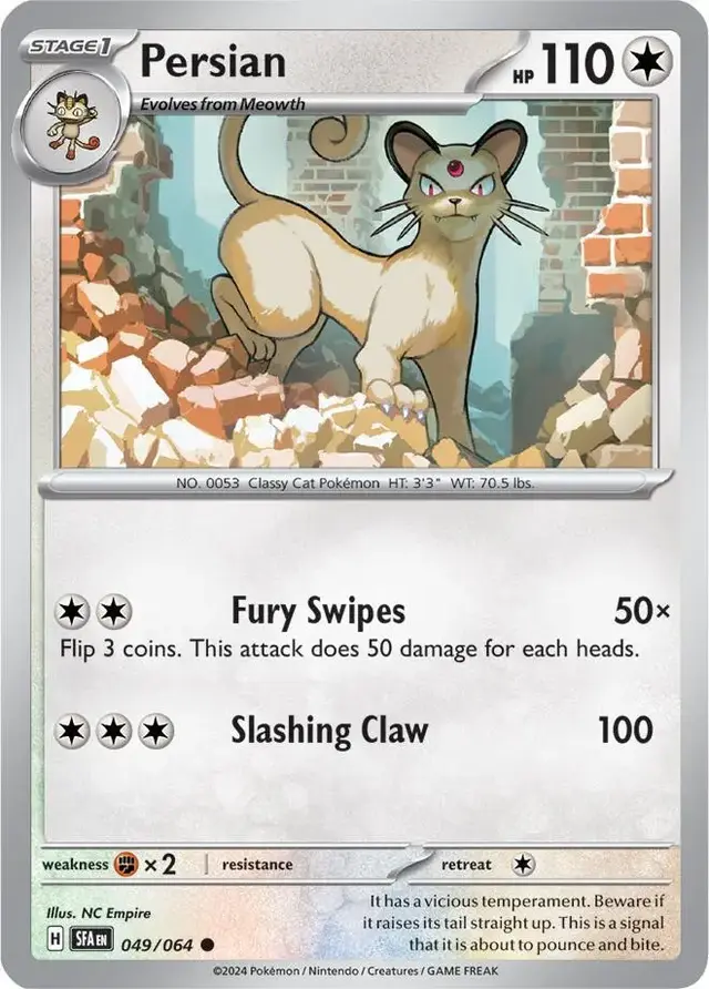 Persian - Pokemon Shrouded Fable #49