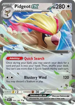Pidgeot ex 164 - Pokemon Obsidian Flames