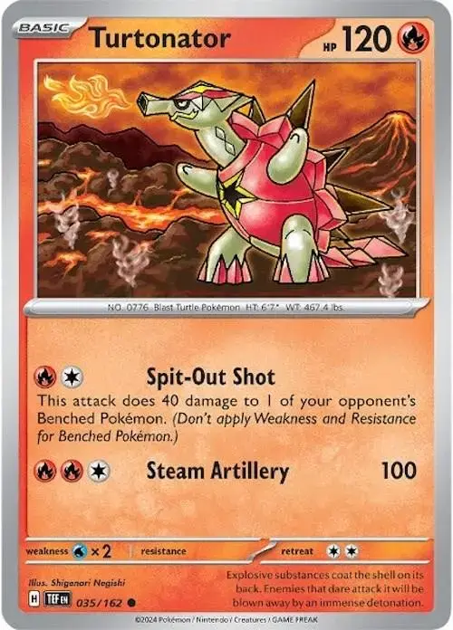 Turtonator - Pokemon Temporal Forces #35