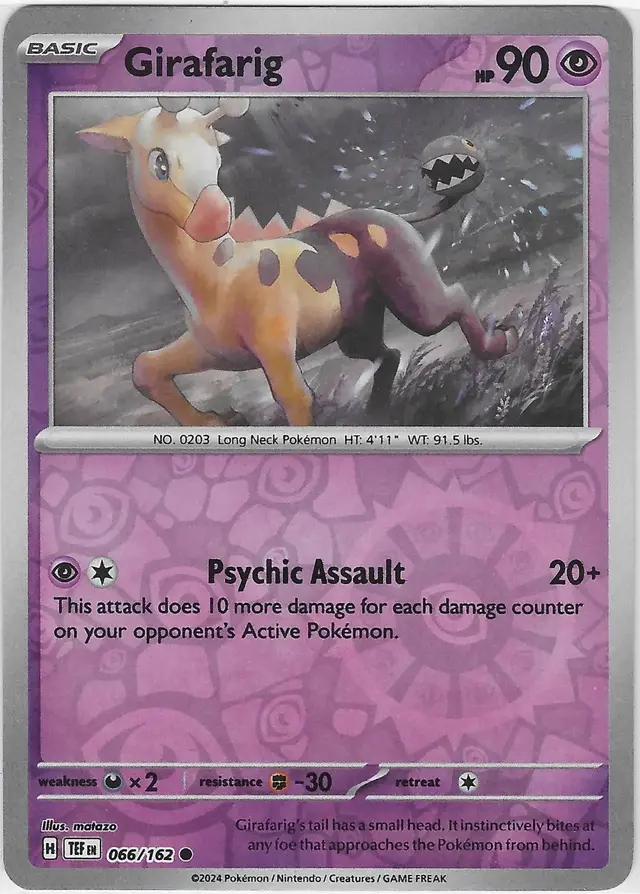 Girafarig [Reverse Holo] - Pokemon Temporal Forces #66