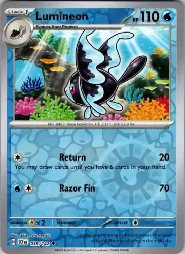 Lumineon [Reverse Holo] - Pokemon Stellar Crown #36