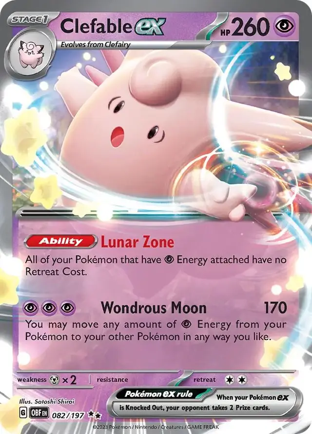 Clefable ex - Pokemon Obsidian Flames #82