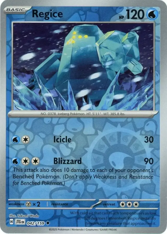 Regice [Reverse Holo] - Pokemon Journey Together #42