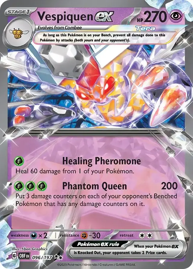Vespiquen ex - Pokemon Obsidian Flames #96