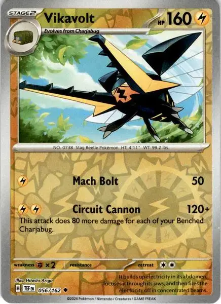 Vikavolt [Reverse Holo] - Pokemon Temporal Forces #56
