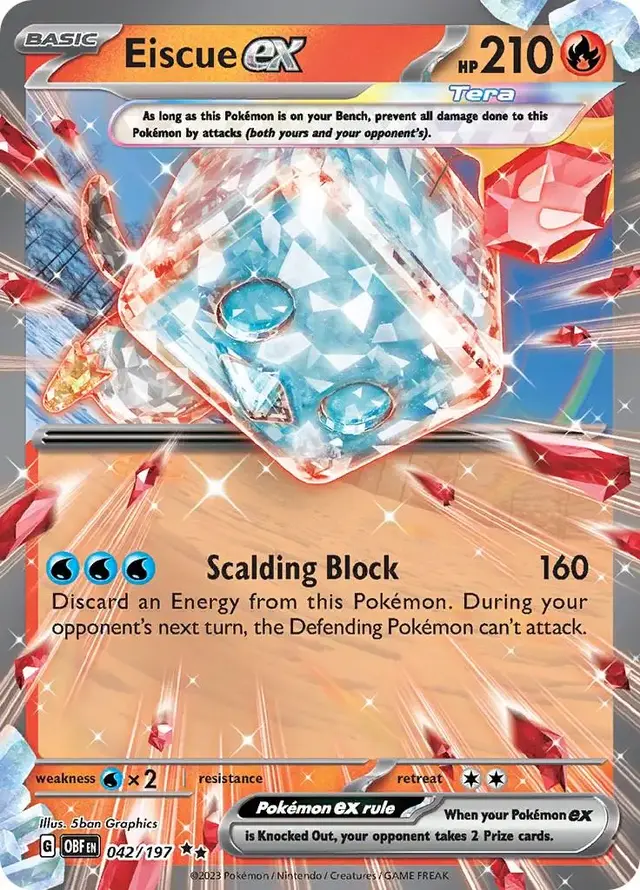Eiscue ex - Pokemon Obsidian Flames #42