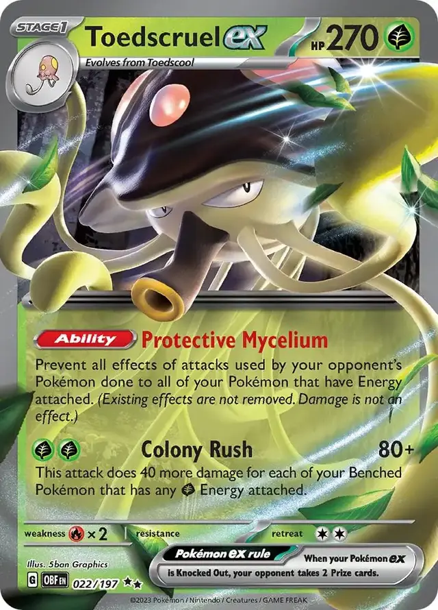 Toedscruel ex - Pokemon Obsidian Flames #22