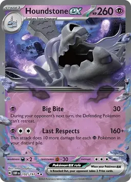 Houndstone ex 102 - Pokemon Obsidian Flames