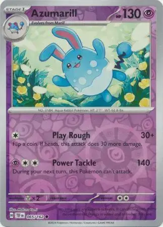 Azumarill [Reverse Holo] - Pokemon Temporal Forces #65