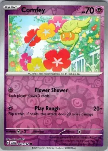 Comfey [Reverse Holo] - Pokemon Stellar Crown #63